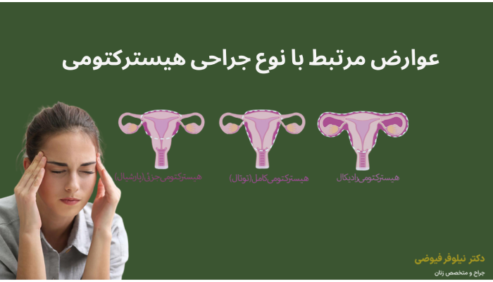 عوارض مرتبط با نوع جراحی هیسترکتومی